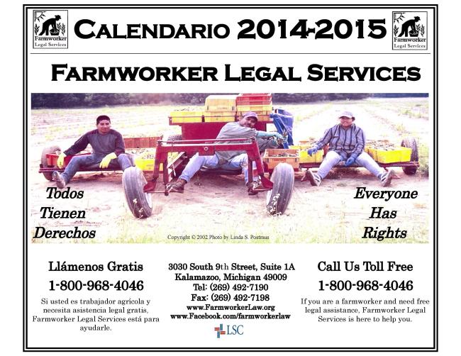 2014 - 2015 Farmworker Calendar