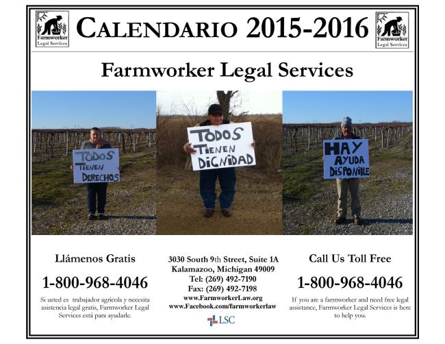 2015 - 2016 Farmworker Calendar