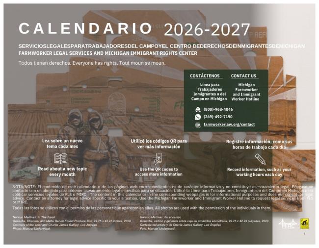 2026 - 2027 Farmworker Calendar cover image